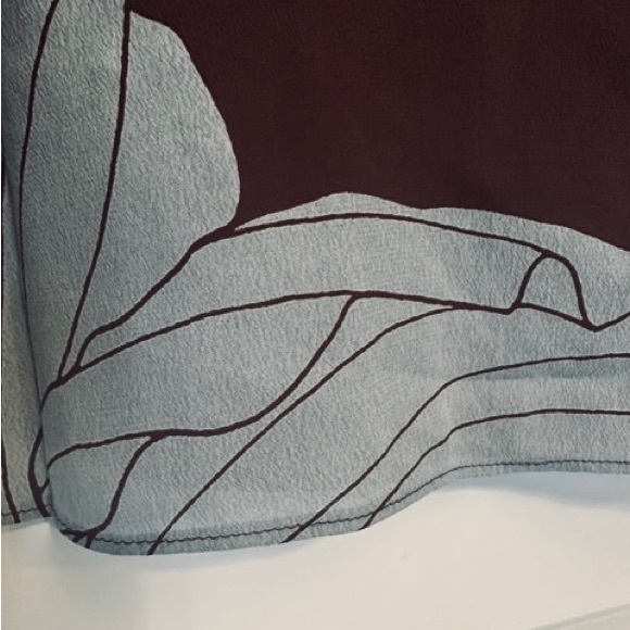 CLOSED GmbH Designer Unique Tunic Blouse Burgundy Blue Floral NWT Sz M 8 - Picture 9 of 9